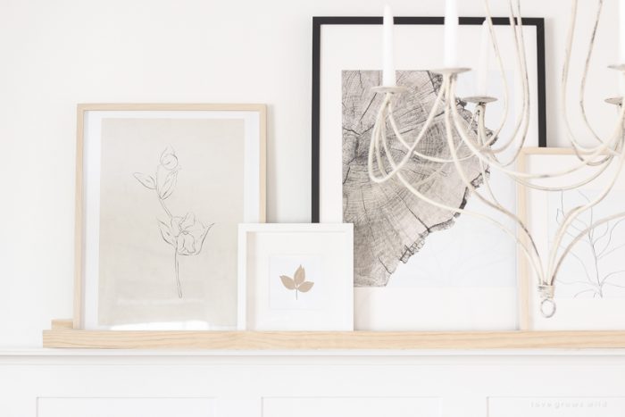 Home and lifestyle blogger Liz Fourez shares an easy way to display your favorite artwork or photos with this DIY Art Shelf