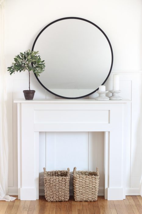 Home and lifestyle blogger Liz Fourez shows how to make a simple, yet stunning mantel that would be perfect in a living room or bedroom. Follow her easy step-by-step photo tutorial to create this beautiful DIY mantel!