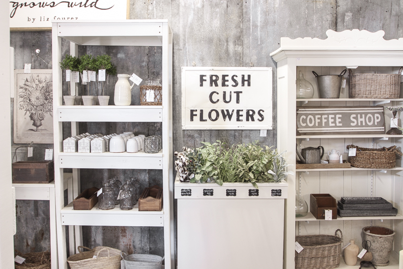 Home and lifestyle blogger Liz Fourez takes you on a tour of her retail shop in Indiana with her favorite home decor pieces and the unique displays she built to create a destination to shop in.