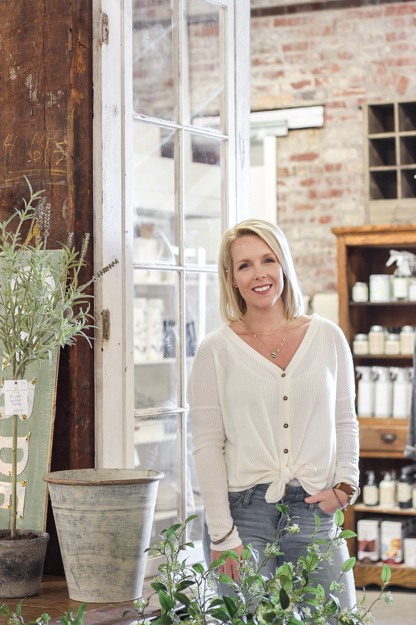 Home and lifestyle blogger Liz Fourez takes you on a tour of her retail shop in Indiana with her favorite home decor pieces and the unique displays she built to create a destination to shop in.