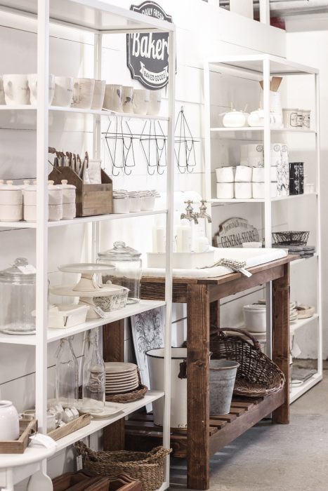 Home and lifestyle blogger Liz Fourez takes you on a tour of her retail shop in Indiana with her favorite home decor pieces and the unique displays she built to create a destination to shop in.