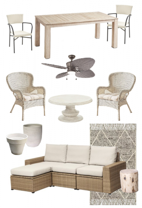 Furniture and decor for a beautiful outdoor living space