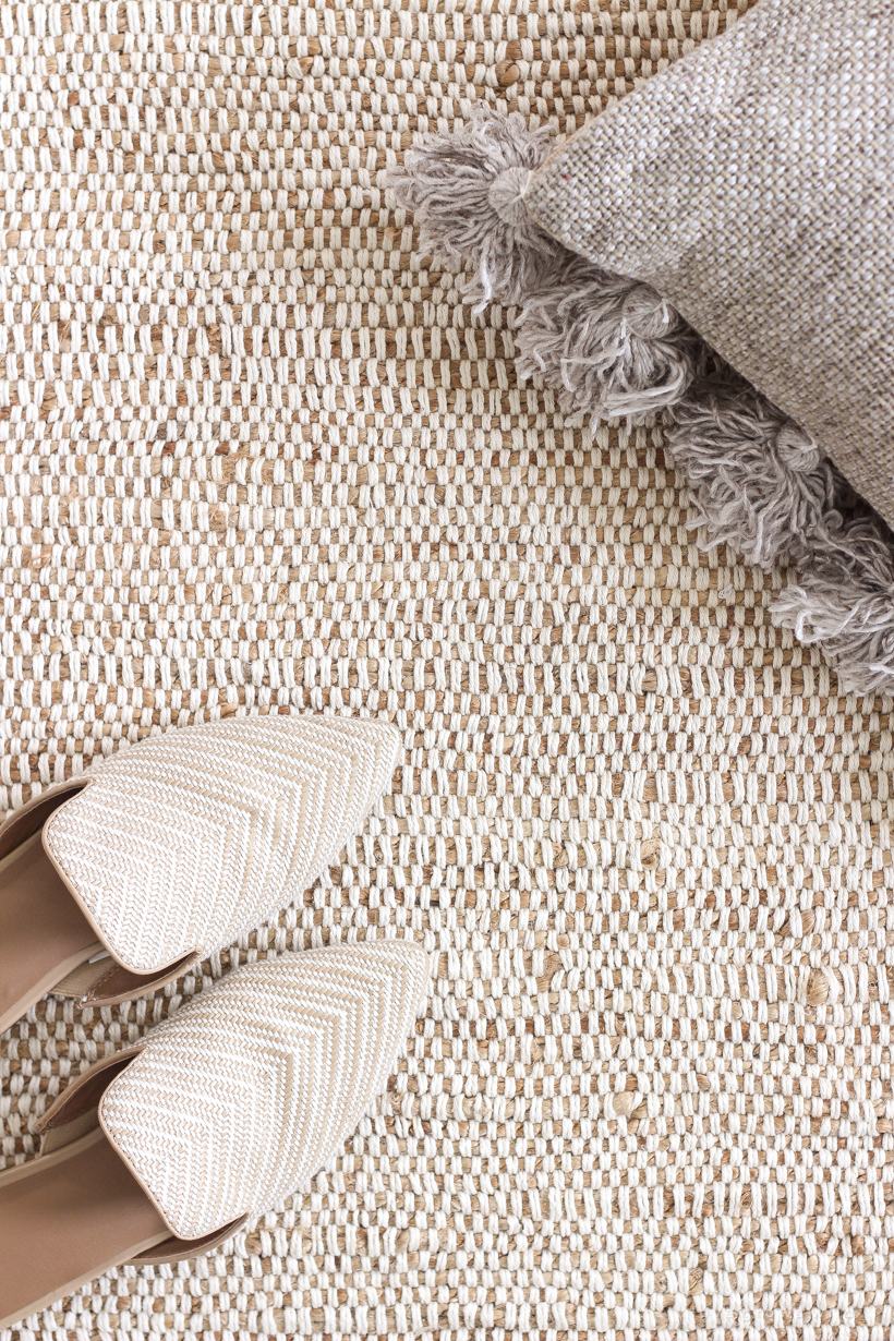 The perfect rug with tons of texture and a soft, neutral color