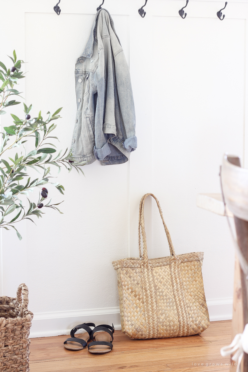 Creating a Simple Entryway in a Small Space - Love Grows Wild