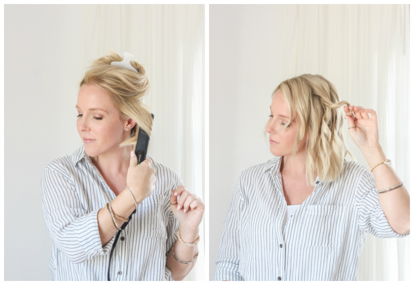 How to Curl Hair with a Flat Iron Straightener - Love Grows Wild