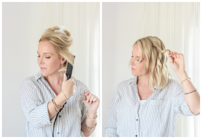 How to curl a outlet ponytail with a straightener