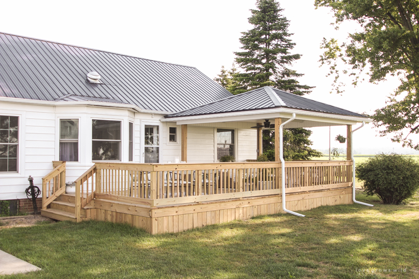 Interior blogger Liz Fourez adds a beautiful large deck and gazebo to her home that is just as cozy and stylish as the inside of her gorgeous farmhouse. Come take a peek of this stunning new outdoor space. 