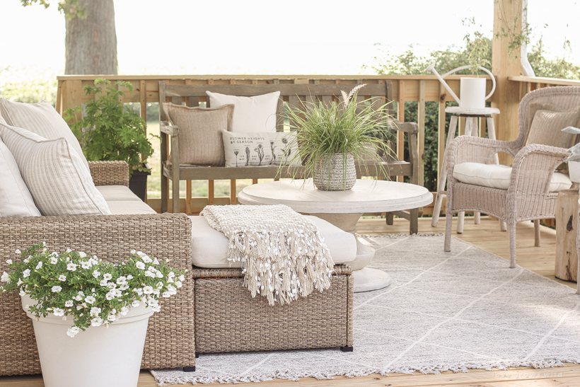 Interior blogger Liz Fourez adds a beautiful large deck and gazebo to her home that is just as cozy and stylish as the inside of her gorgeous farmhouse. Come take a peek of this stunning new outdoor space. 