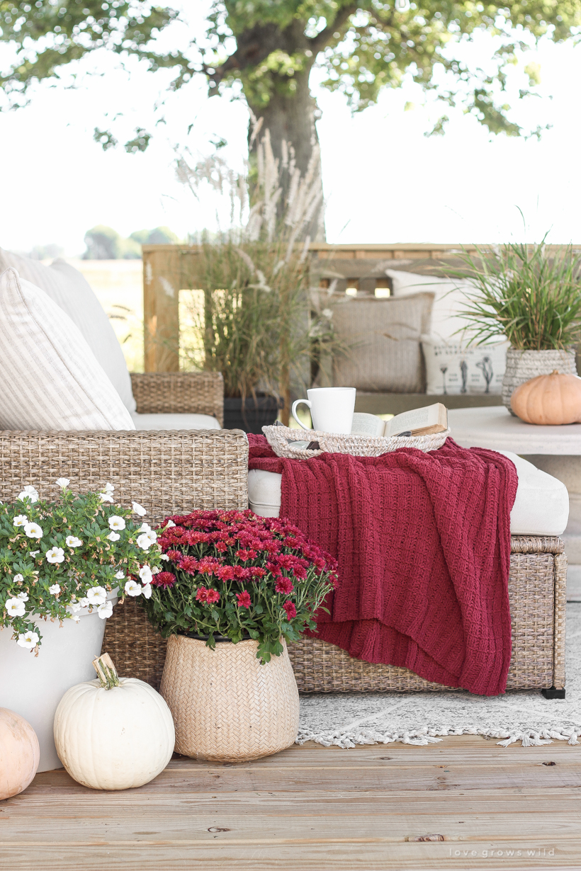 How to transition an outdoor space from summer to fall on a budget