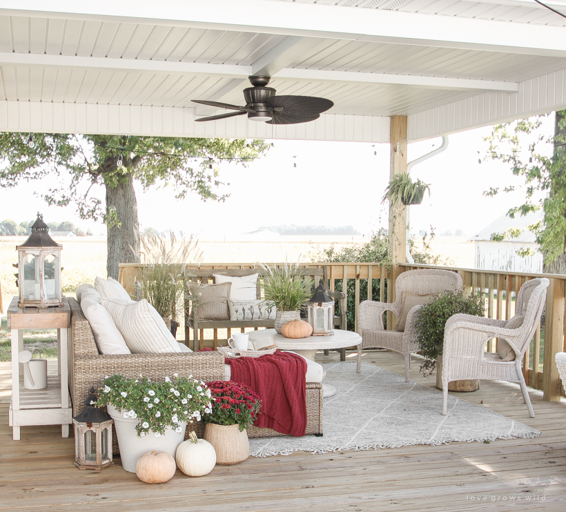 Decorating an Outdoor Space for Fall - Love Grows Wild