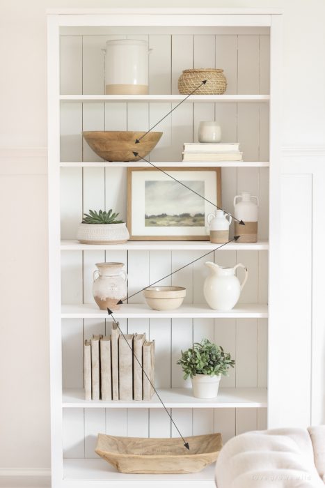 Shelf Styling 101 - Home and lifestyle blogger, Liz Fourez, shares everything you need to know to style shelves anywhere in your home!