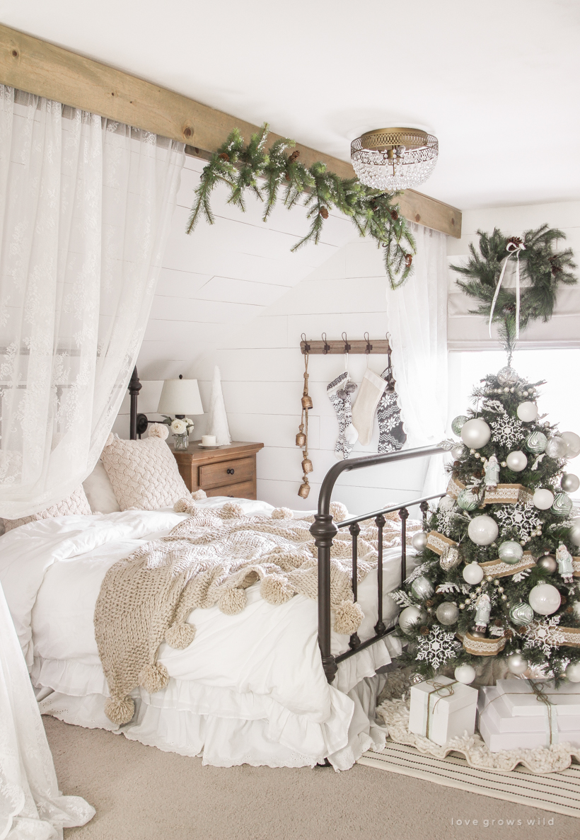 Farmhouse Christmas Bedroom