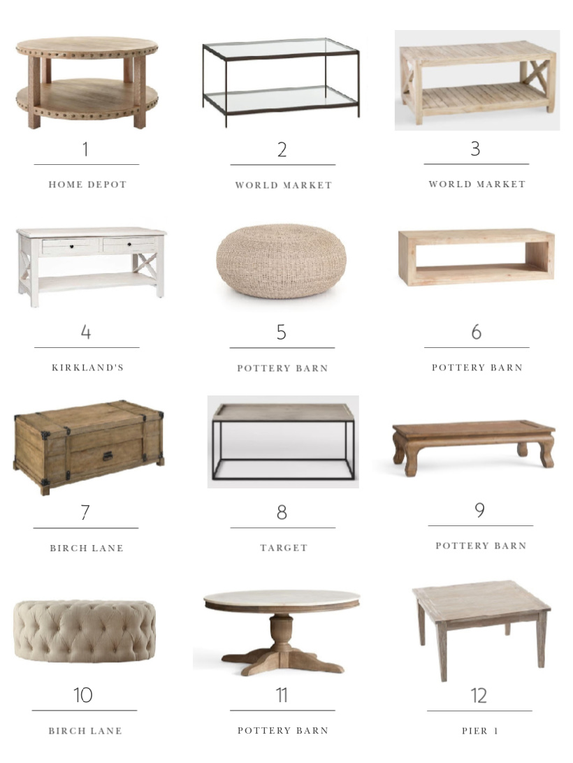 A huge collection of stylish, affordable, and unique coffee tables curated by home and lifestyle blogger Liz Fourez. 