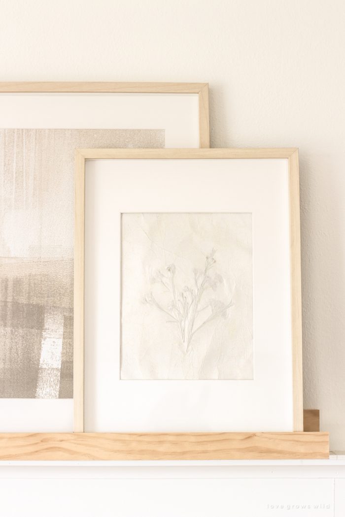 Paper Mache Pressed Flower Art Love Grows Wild