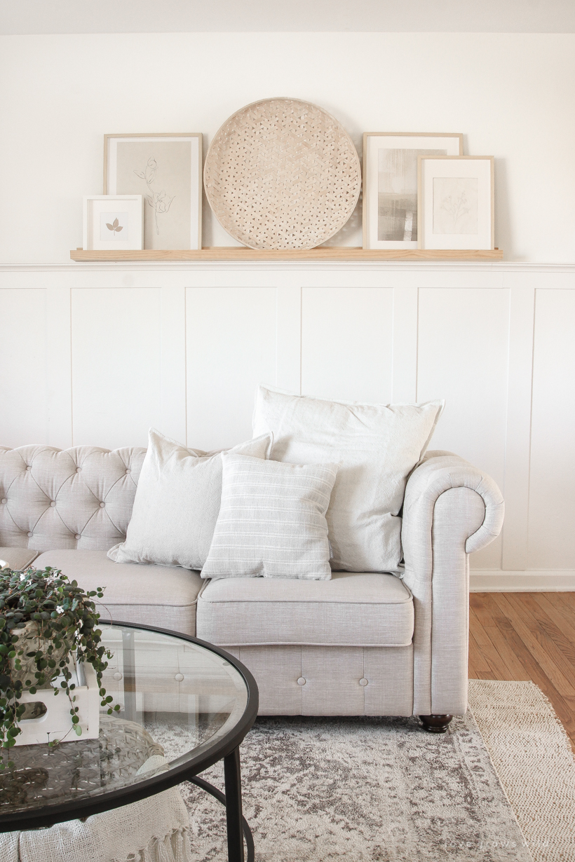 Dining table and sofa store in living room