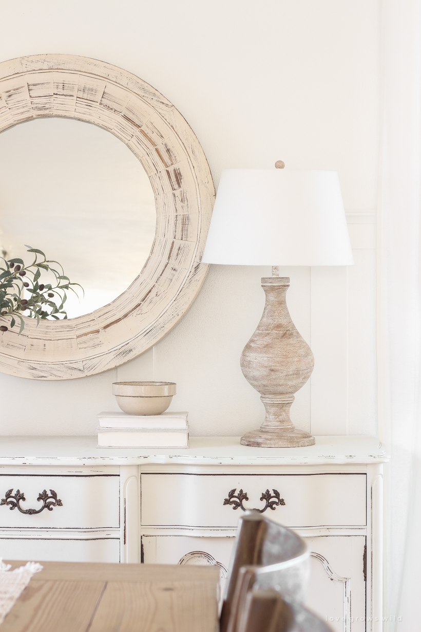 Take a tour of this beautiful newly updated living and dining room in blogger Liz Fourez's Indiana farmhouse.