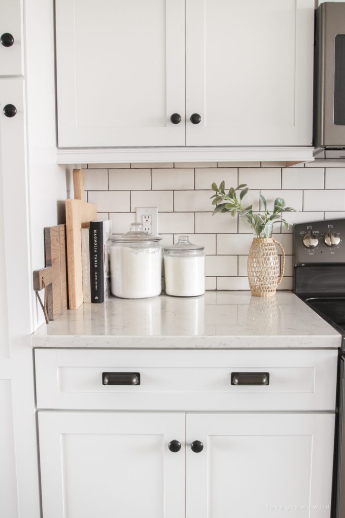 Kitchen Curtains + Counter Styling - Love Grows Wild