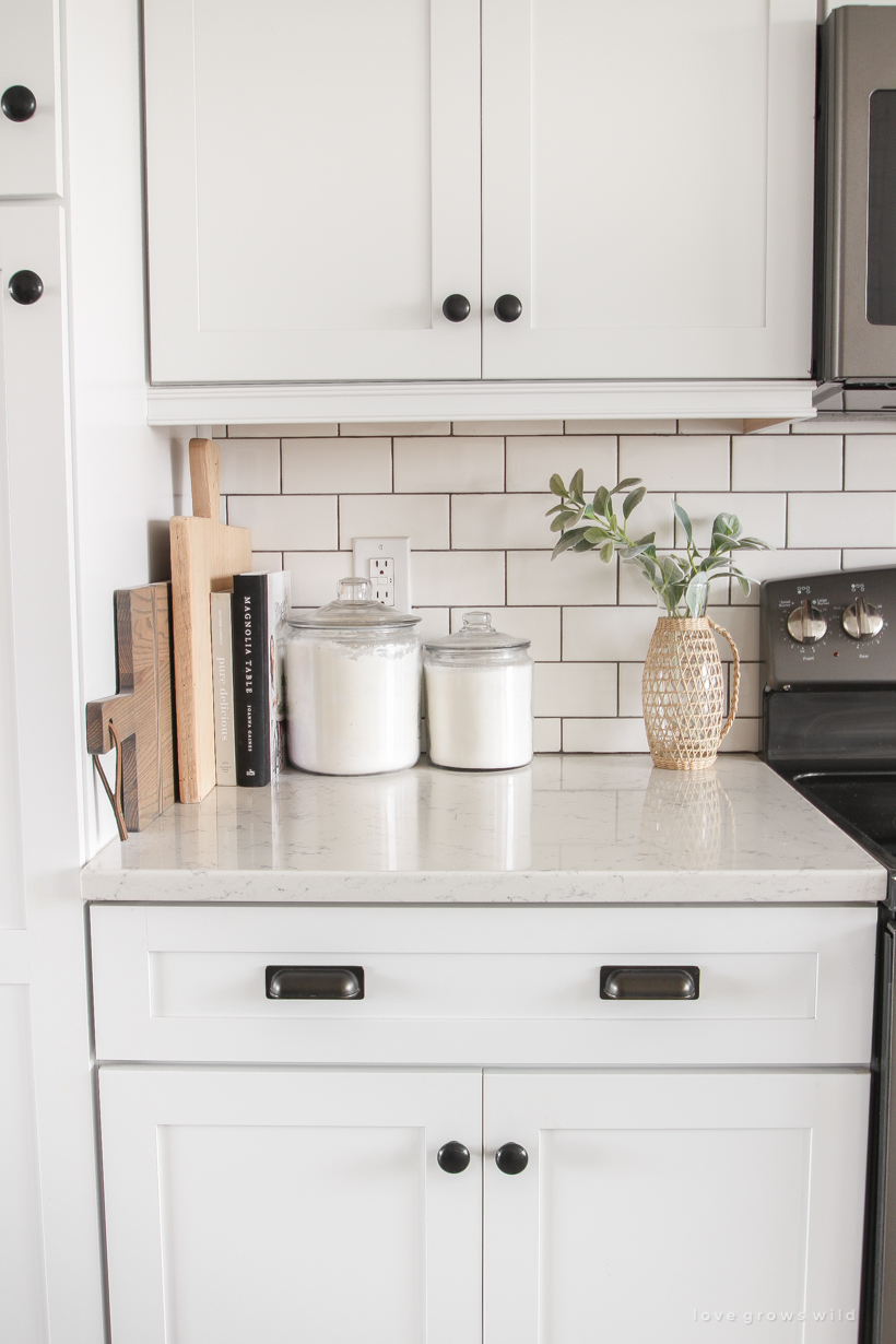 Kitchen Curtains + Counter Styling