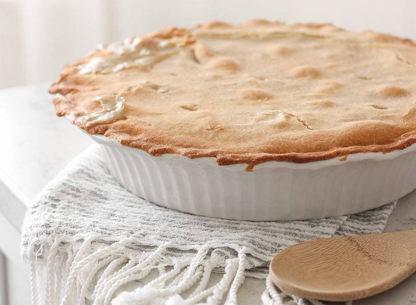 Classic, easy chicken pot pie recipe from home blogger Liz Fourez