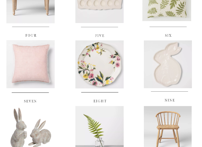 New spring decor finds to refresh any room in your home. Pillows, artwork, greenery, furniture, kitchen, bath + more!