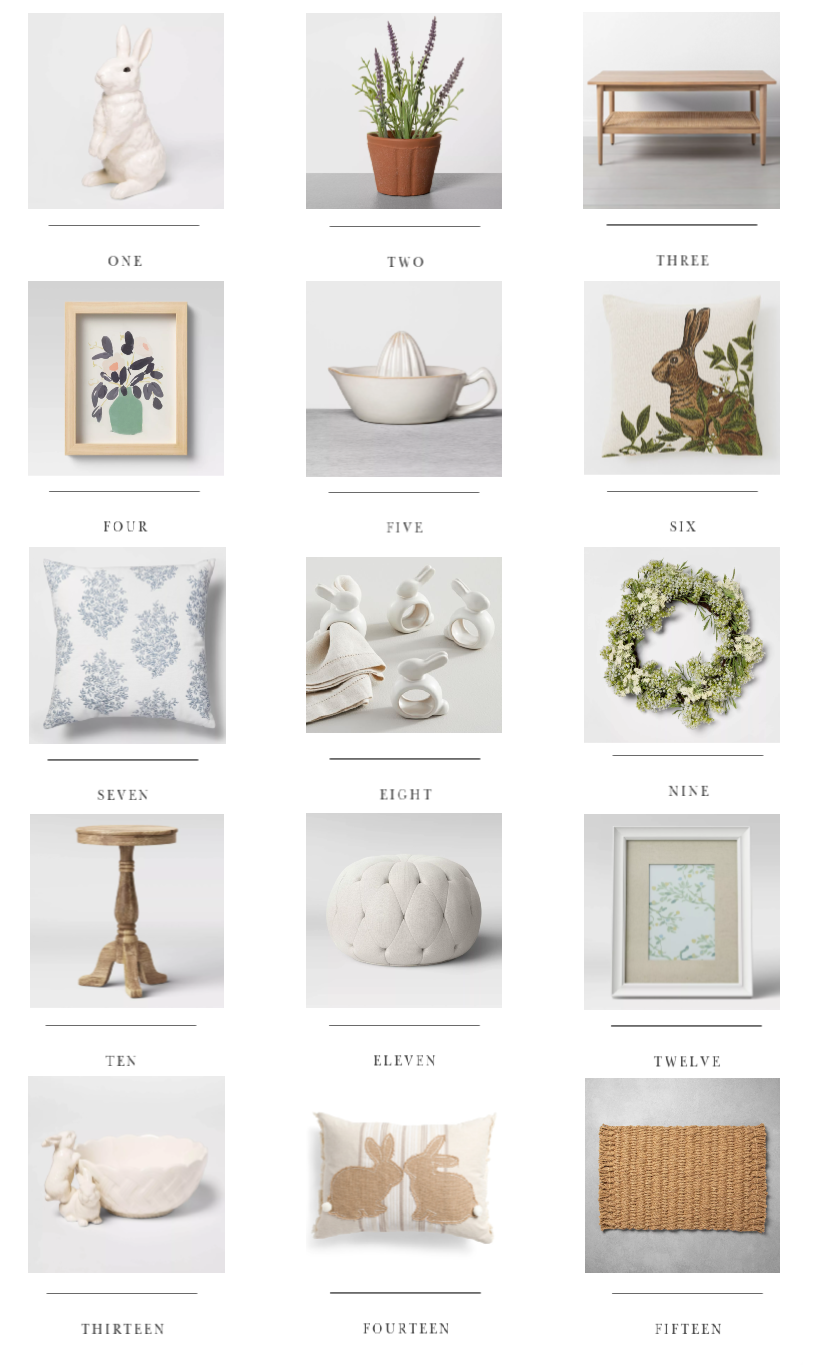 New spring decor finds to refresh any room in your home. Pillows, artwork, greenery, furniture, kitchen, bath + more! 
