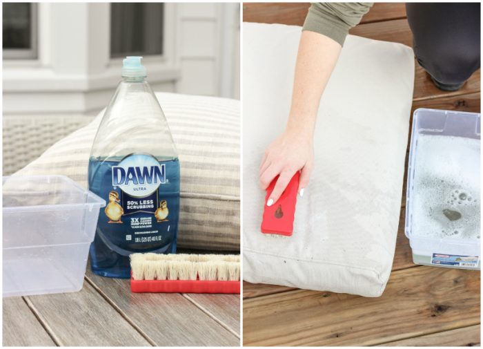 How to Clean your Outdoor Cushions + Pillows to keep them looking brand new