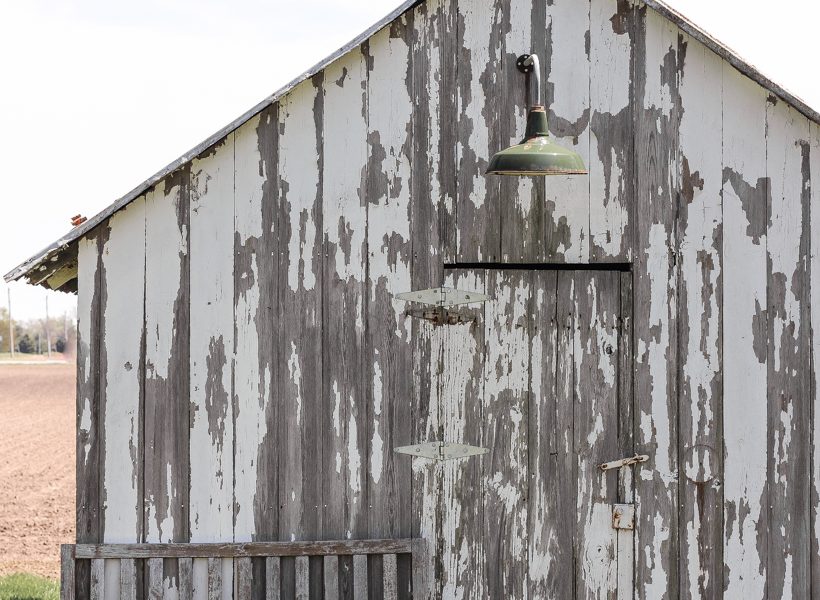 An old barn gets new life with a fresh coat of paint and some added trim details. See more of this gorgeous barn makeover at LoveGrowsWild.com