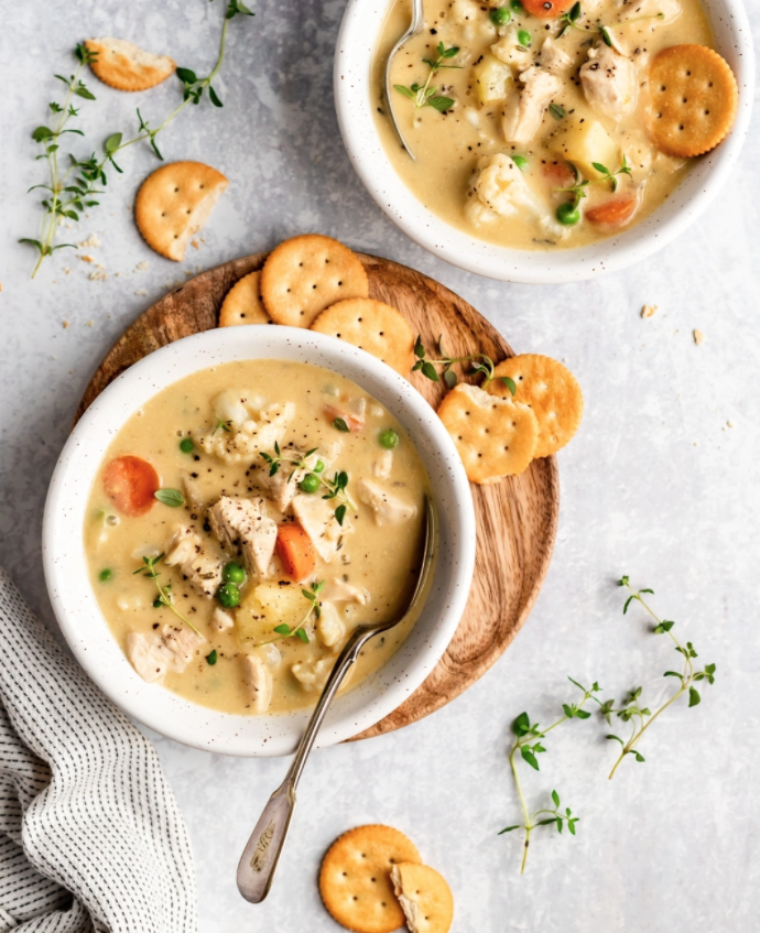 Healthy Chicken Pot Pie Soup Recipe