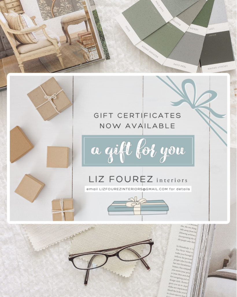 Liz Fourez Interior Gift Certificates Available