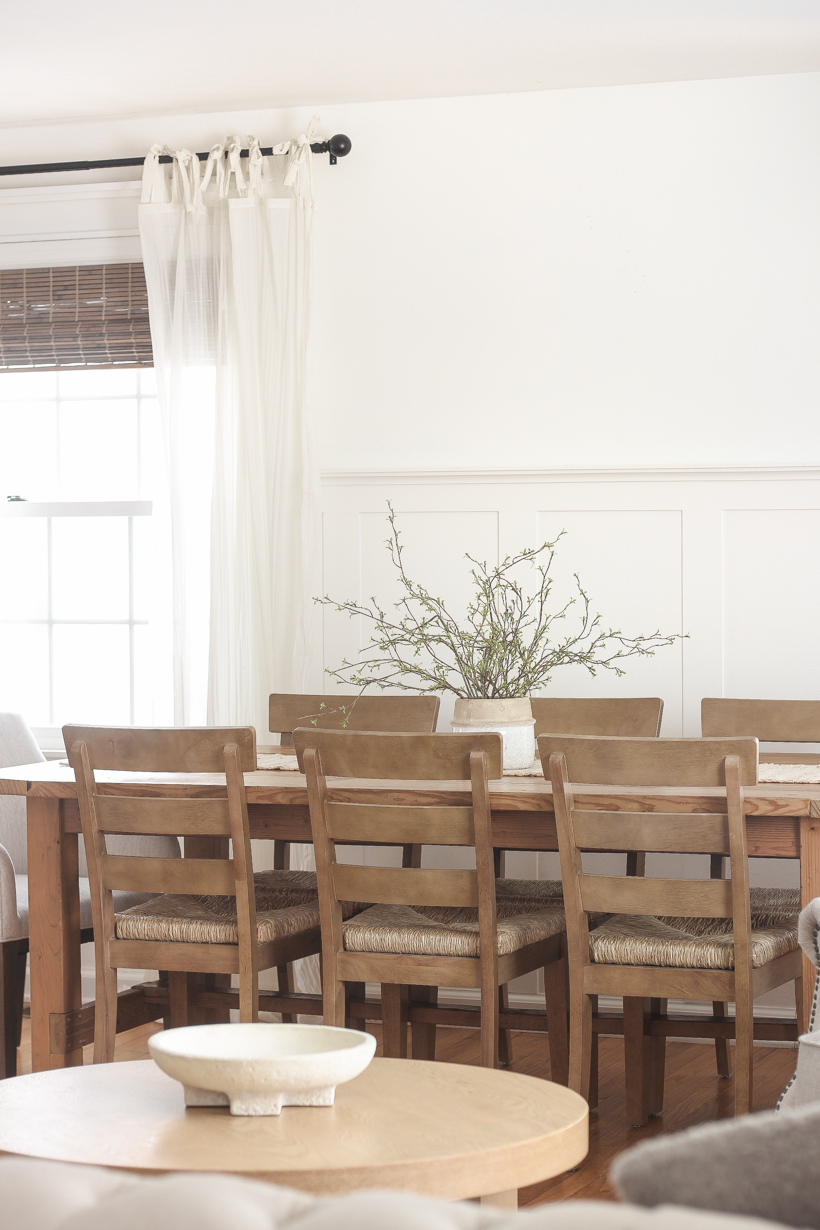 Home blogger and interior decorator Liz Fourez adds new chairs in her dining room for a simple and stylish update.