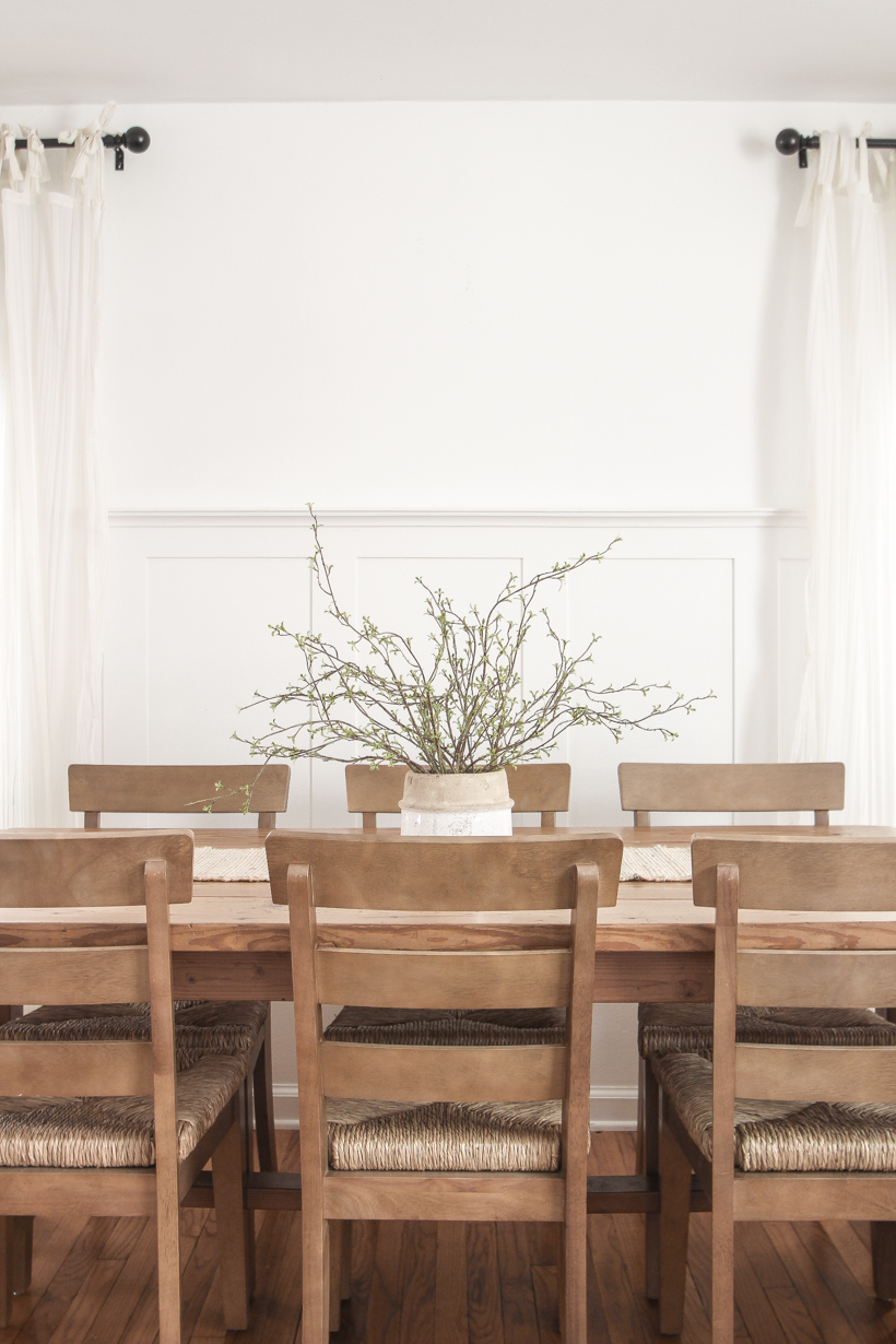 Home blogger and interior decorator Liz Fourez adds new chairs in her dining room for a simple and stylish update.