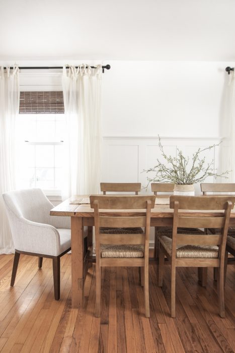 Home blogger and interior decorator Liz Fourez adds new chairs in her dining room for a simple and stylish update.