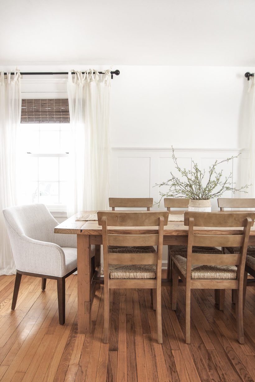 Home blogger and interior decorator Liz Fourez adds new chairs in her dining room for a simple and stylish update.