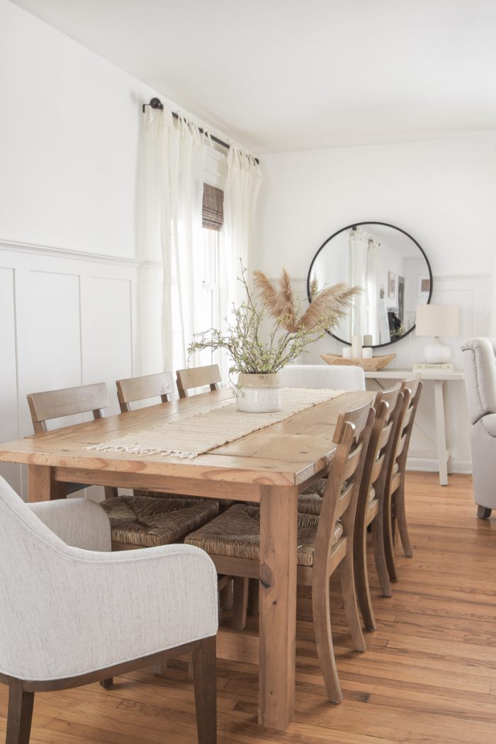 Home blogger and interior decorator Liz Fourez adds new chairs in her dining room for a simple and stylish update.