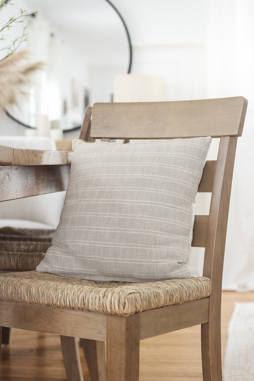 Home blogger and interior decorator Liz Fourez adds new chairs in her dining room for a simple and stylish update.