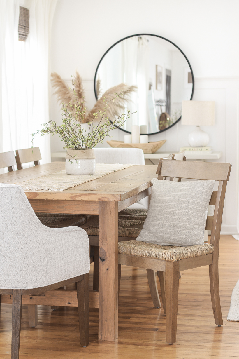 Home blogger and interior decorator Liz Fourez adds new chairs in her dining room for a simple and stylish update.