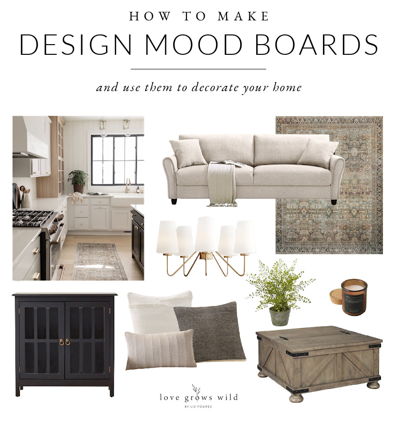 Interior decorator and home blogger Liz Fourez shares an easy method for creating design mood boards and shows how to use them to help decorate your home!