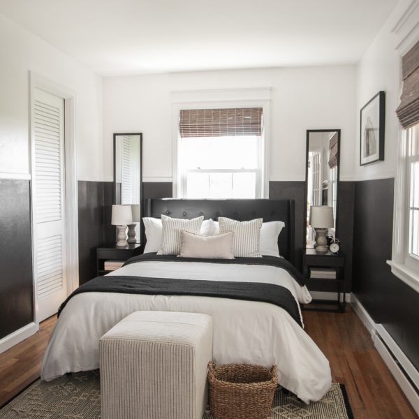 Interior decorator and home blogger Liz Fourez reveals a moody, modern bedroom makeover for her teenage son!