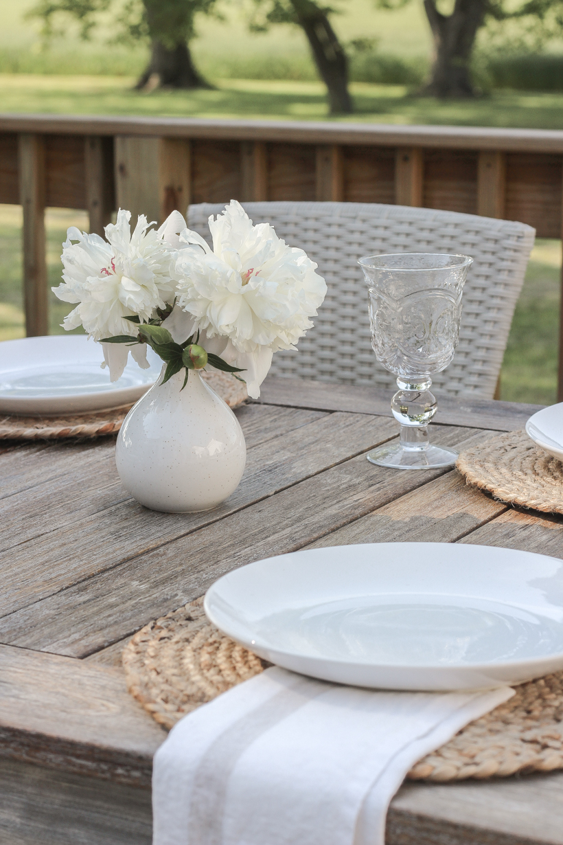 Learn how to restore and protect outdoor wood furniture from home blogger and interior decorator Liz Fourez