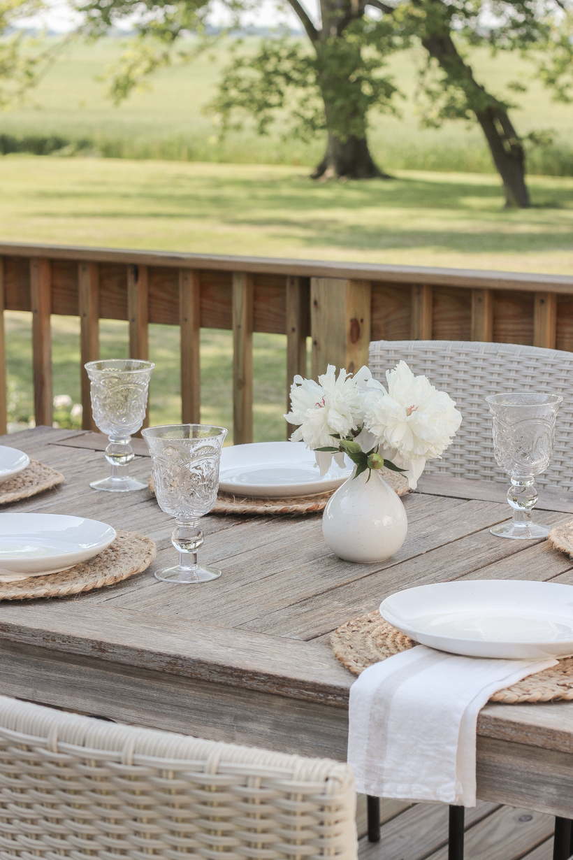 Learn how to restore and protect outdoor wood furniture from home blogger and interior decorator Liz Fourez