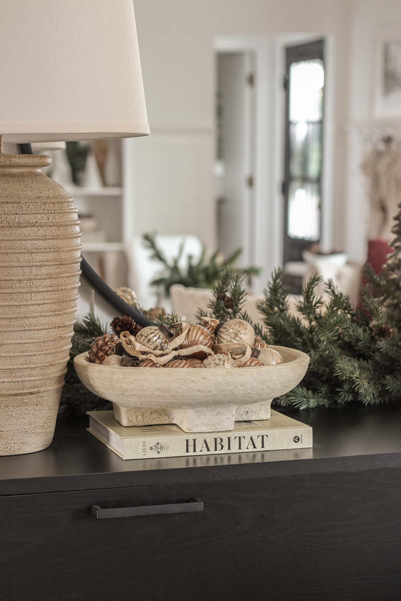 Step inside the living room of home blogger and interior decorator Liz Fourez at Christmas time