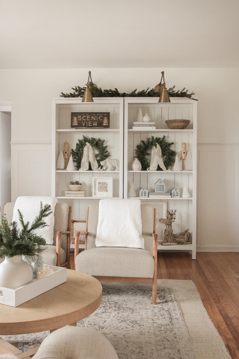 Step inside the living room of home blogger and interior decorator Liz Fourez at Christmas time