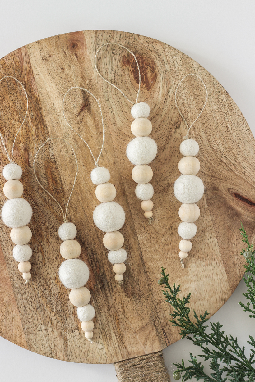 Wooden ball online christmas ornaments