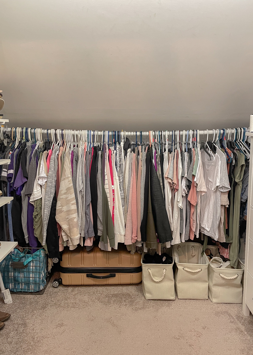 A beautiful closet makeover with ideas for organizing, storage and more from interior decorator and home blogger Liz Fourez