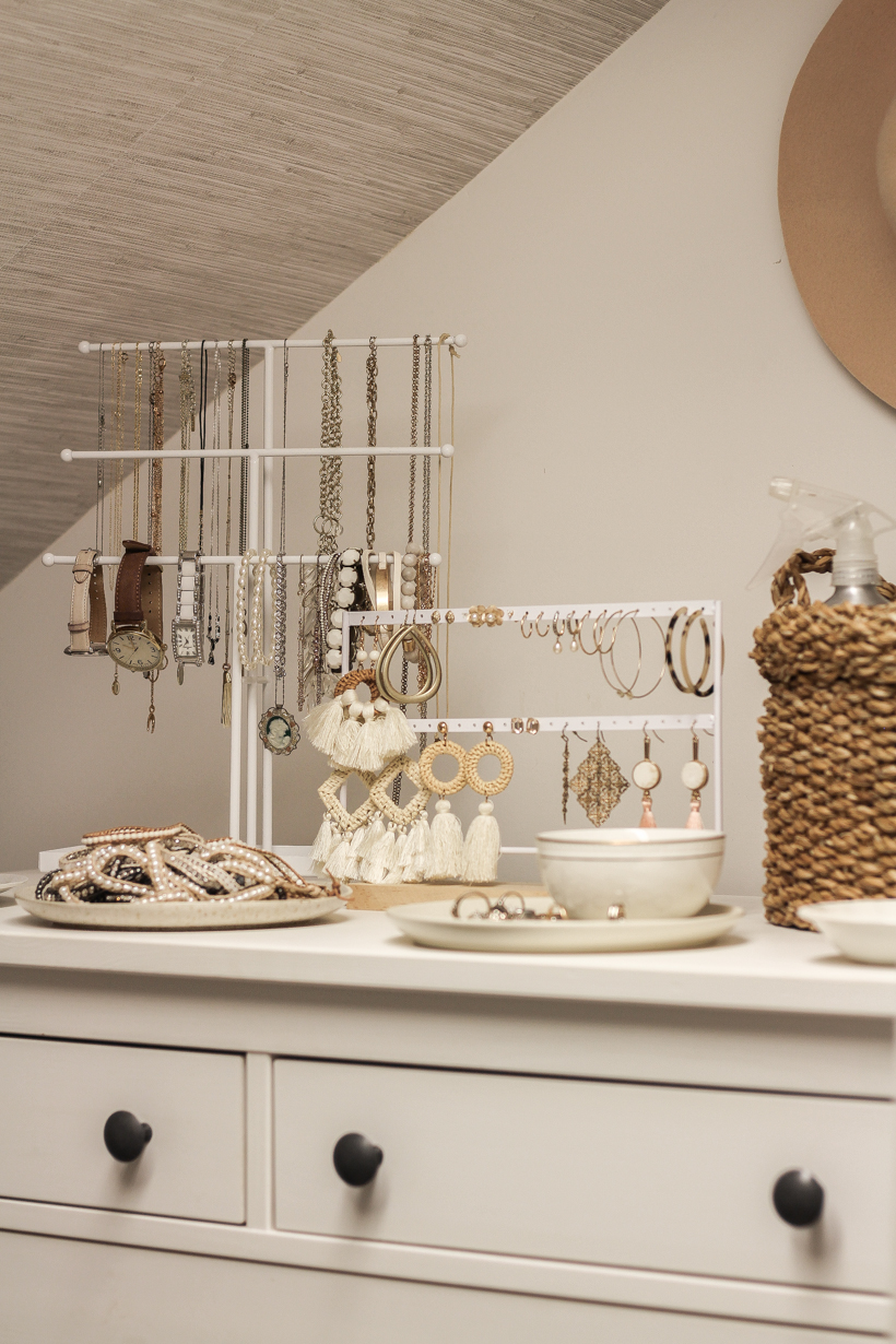 A beautiful closet makeover with ideas for organizing, storage and more from interior decorator and home blogger Liz Fourez