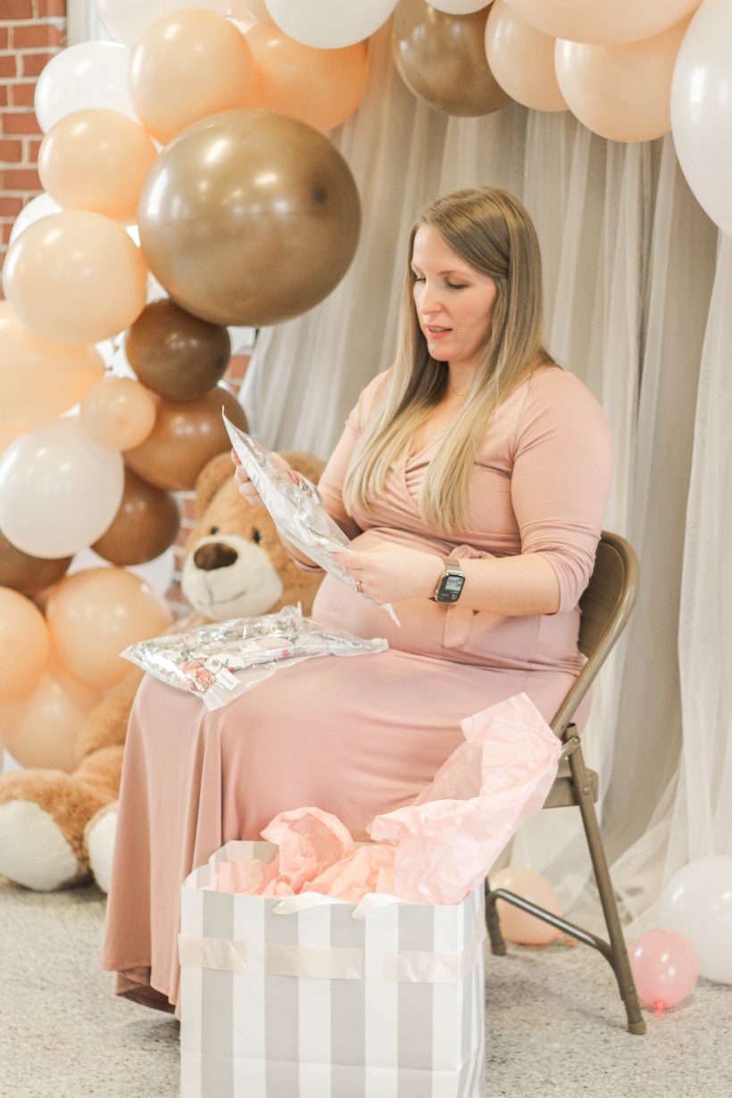 White and Cream Baby Block Centerpiece for babyshower