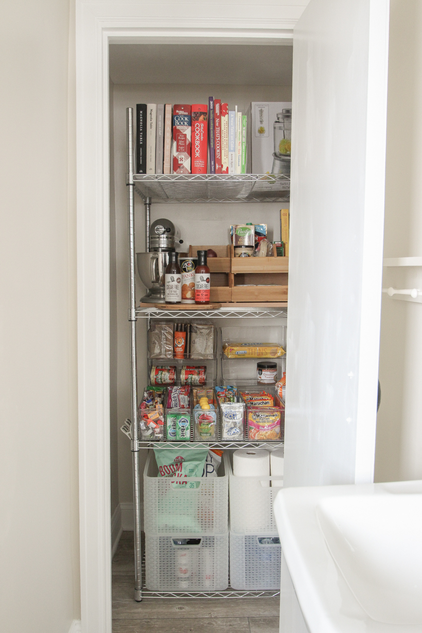 How we Turned a Coat Closet into a Functional, Organized Pantry