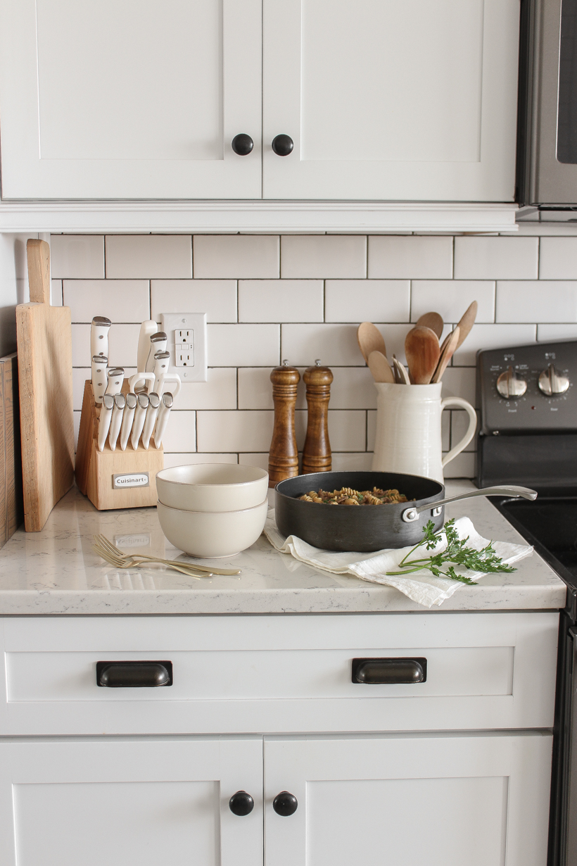 A quick, easy, lighter version of delicious beef stroganoff from the kitchen of home blogger Liz Fourez