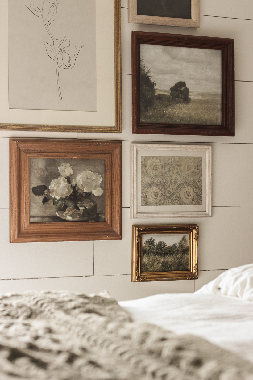 Make your own DIY gallery wall with repurposed vintage frames