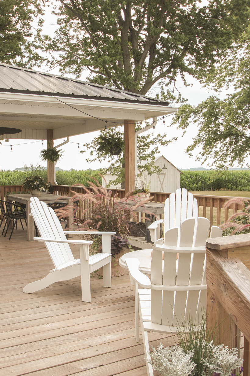 The perfect space for outdoor entertaining from the home of interior decorator Liz Fourez of lovegrowswild.com